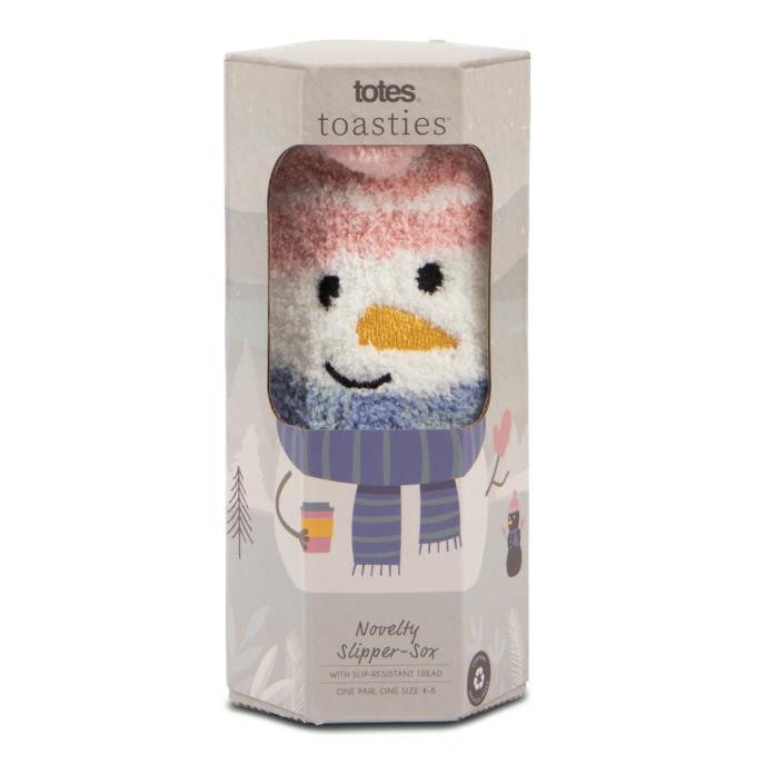 totes toasties Ladies Novelty Super Soft Slipper Socks Snowman Extra Image 4